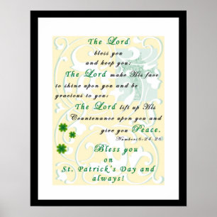 St. Patrick's Day Gebet Segen Poster