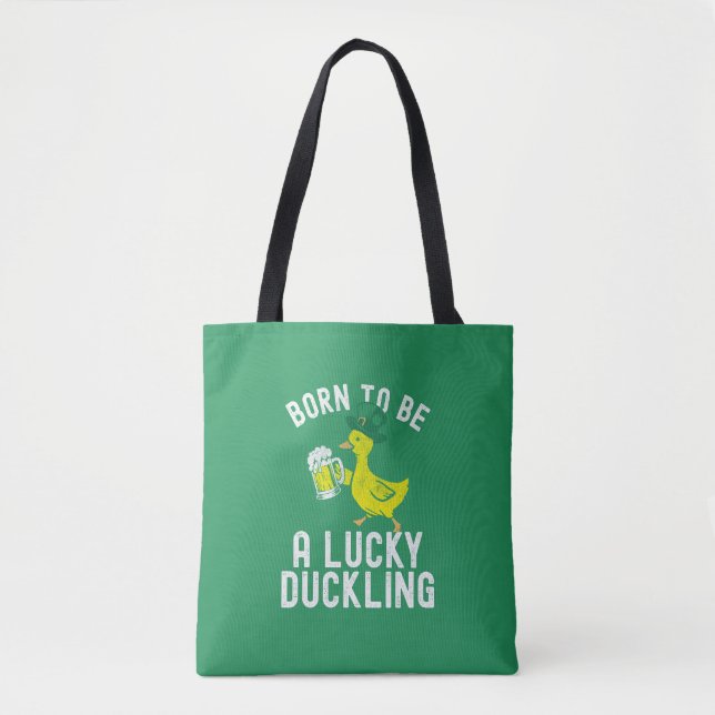 St. Patrick's Day Geboren zum Glück Duckling Funny (Vorderseite)