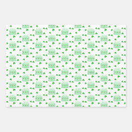 St. Patrick's Day Geburtstag Geschenkpapier Set