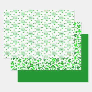 St. Patrick's Day Geburtstag Geschenkpapier Set