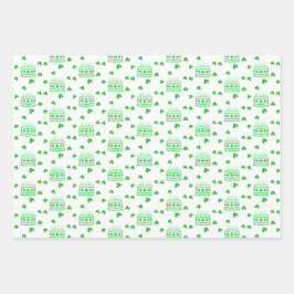 St. Patrick's Day Geburtstag Geschenkpapier Set