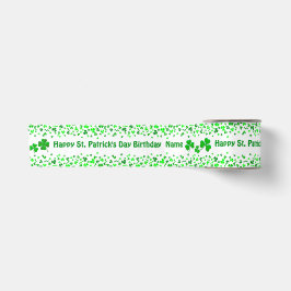 St. Patrick's Day Geburtstag Personalisierter Name Satinband