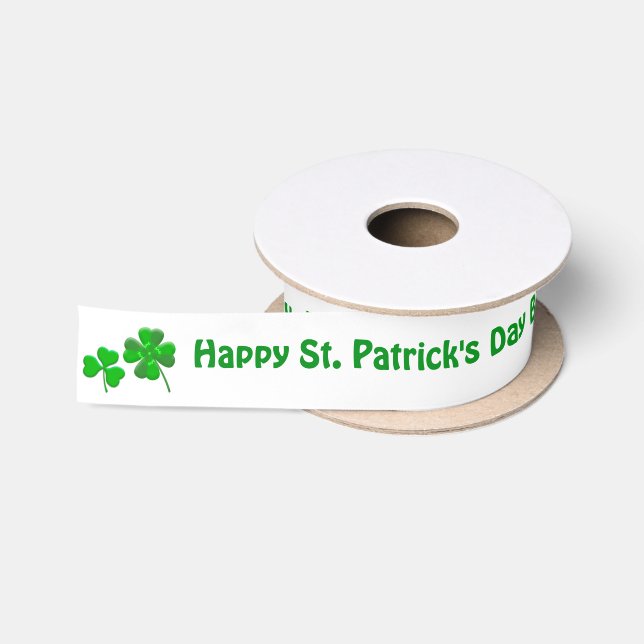 St. Patrick's Day Geburtstag Personalisierter Name Satinband (Spule)