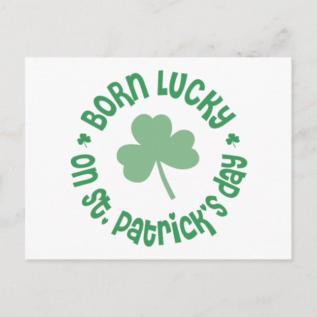 St Patricks Day Geburtstag Postkarte (Vorderseite)