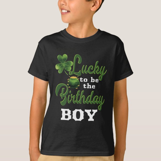 St Patricks Day Geburtstag Shirt Lucky Geburtstag  (Vorderseite)