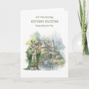 St. Patrick's Day Geburtstagsrosen keltisches Kreu Karte