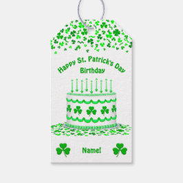 St. Patrick's Day Geburtstagstorte Benutzerdefinie Geschenkanhänger