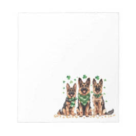 St. Patrick's Day German Shepherd Dogs Notizblock