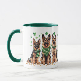 St. Patrick's Day German Shepherd Dogs Tasse