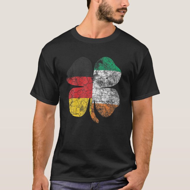 St Patricks Day Germany Irland Fahne Irish German T-Shirt (Vorderseite)