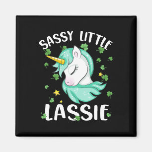 St Patricks Day Geschenk Lustiges Gesicht Einhorn Magnet