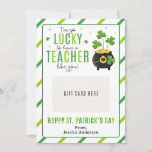 St. Patrick's Day Geschenkkarte für Lehrer Einladung