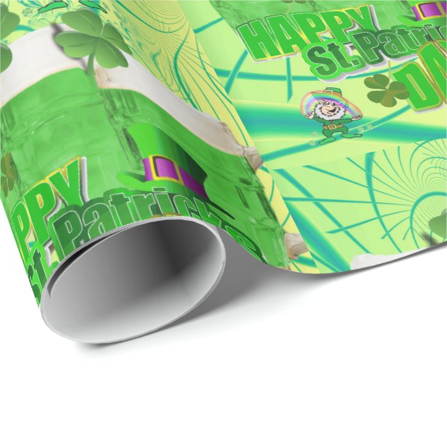 St. Patrick's Day-Geschenkpapier Geschenkpapier (Rolleneckpunkt)