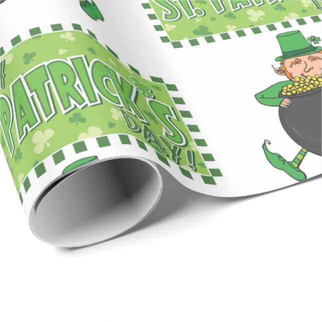 St. Patrick's Day-Geschenkpapier Geschenkpapier (Rolleneckpunkt)