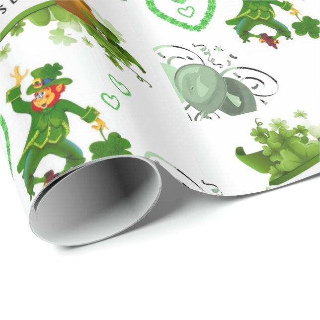 St. Patrick's Day-Geschenkpapier Geschenkpapier (Rolleneckpunkt)