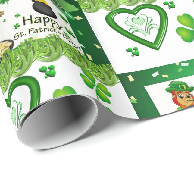 St. Patrick's Day-Geschenkpapier Geschenkpapier (Rolleneckpunkt)