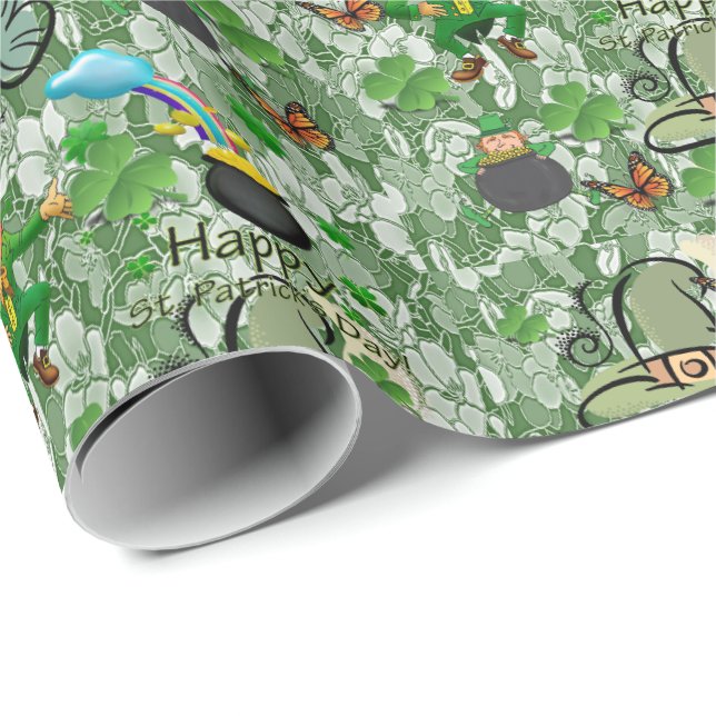 St. Patrick's Day-Geschenkpapier Geschenkpapier (Rolleneckpunkt)
