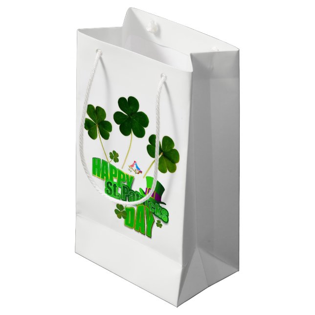 St. Patrick's Day Geschenktasche Kleine Geschenktüte (Vorderseite Schrägansicht)
