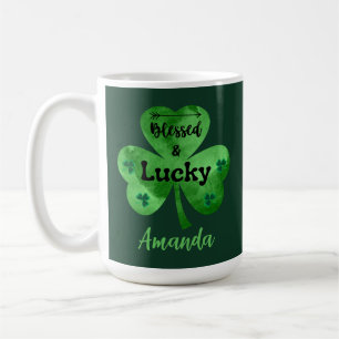 St. Patrick's Day Gesegneter und Glücklicher Shamr Kaffeetasse