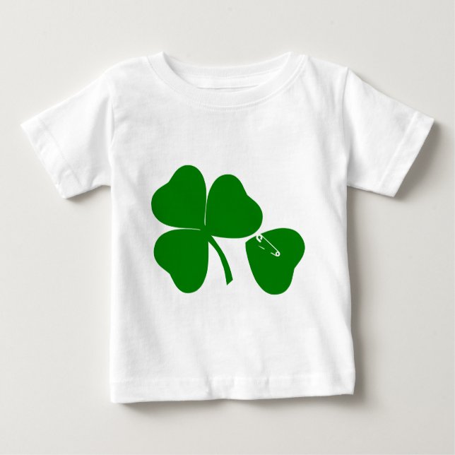 St Patrick's Day - Get Lucky 3 + 1 leaves = 4 Baby T-shirt (Vorderseite)