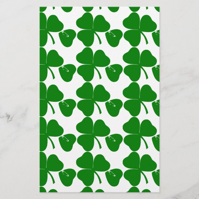 St Patrick's Day - Get Lucky 3 + 1 leaves = 4 Briefpapier (Vorderseite)