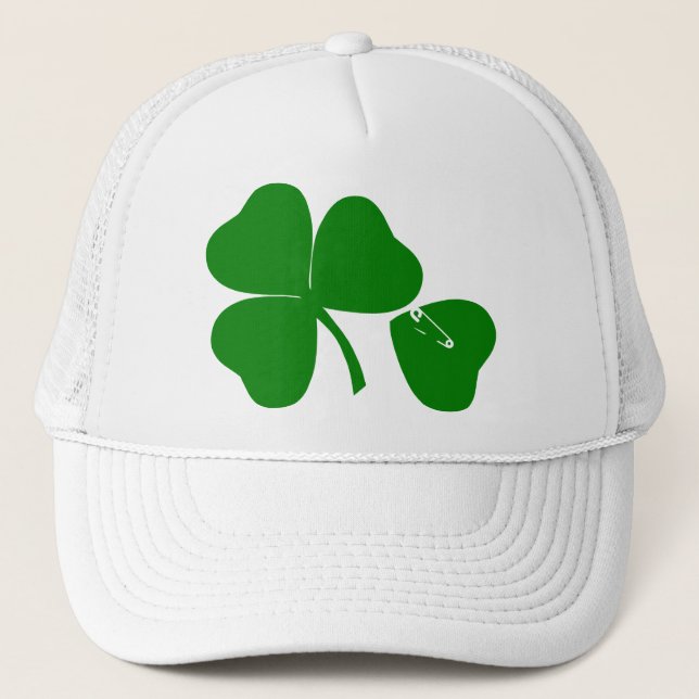 St Patrick's Day - Get Lucky 3 + 1 leaves = 4 Truckerkappe (Vorderseite)