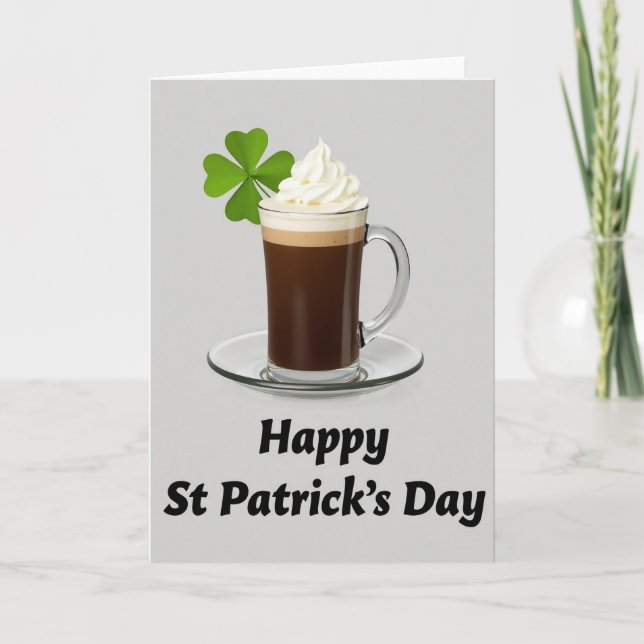 St. Patricks Day Getränkekarte Karte (Vorderseite)
