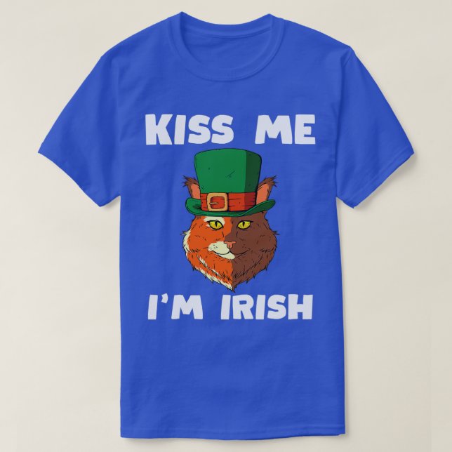 St Patricks Day Gift I Irish Party Cat Kostüme T-Shirt (Design vorne)