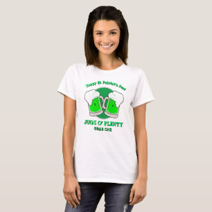 St Patrick's Day Gift Novelty JUGS O' PLENTY T-Shirt