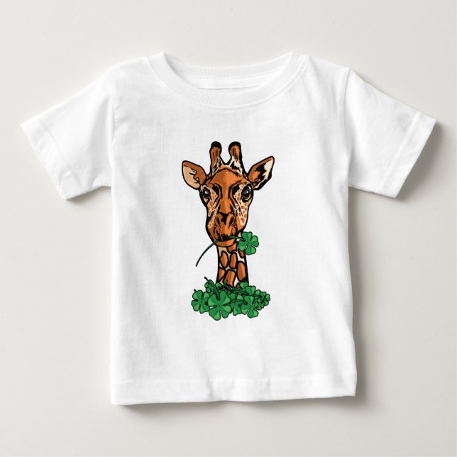 St. Patricks Day Giraffe Baby T-shirt (Vorderseite)