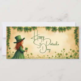 St. Patrick's Day Girl mit Kleeblättern