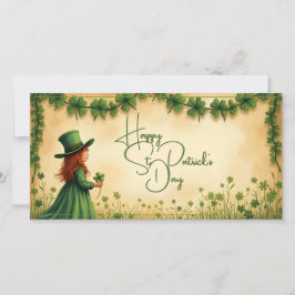 St. Patrick's Day Girl mit Kleeblättern