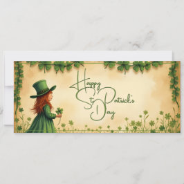 St. Patrick's Day Girl mit Kleeblättern