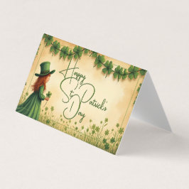 St. Patrick's Day Girl mit Kleeblättern