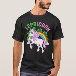 St Patricks Day Girls Leprechaun Unicorn, Lepricor T-Shirt
