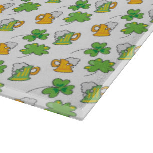 St. Patrick's Day Glass Cutting Board Schneidebrett