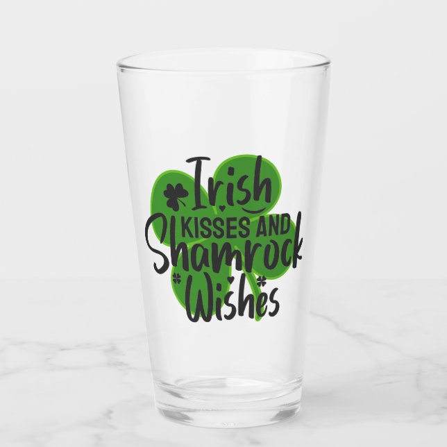 St Patrick's Day Glass mit Zitat Glas (Vorderseite)