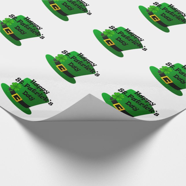 St Patricks Day Glossy Wrapping Paper Geschenkpapier (Ecke)