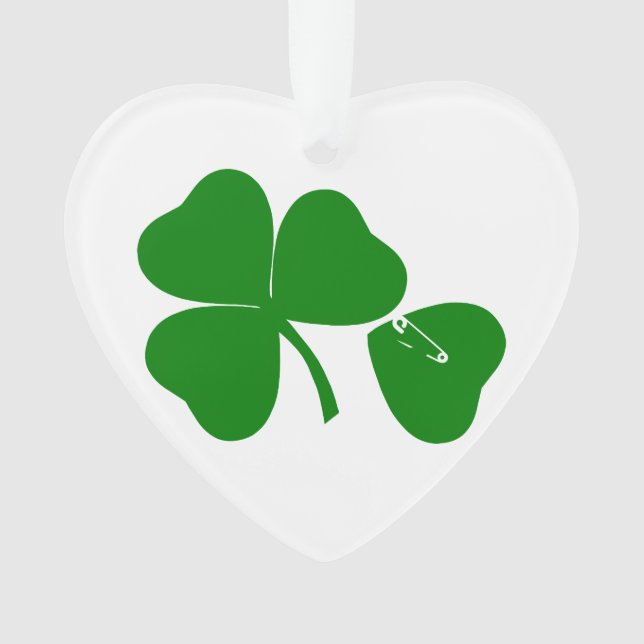 St Patrick's Day - Glück 3+1 = 4 Ornament (Vorderseite)