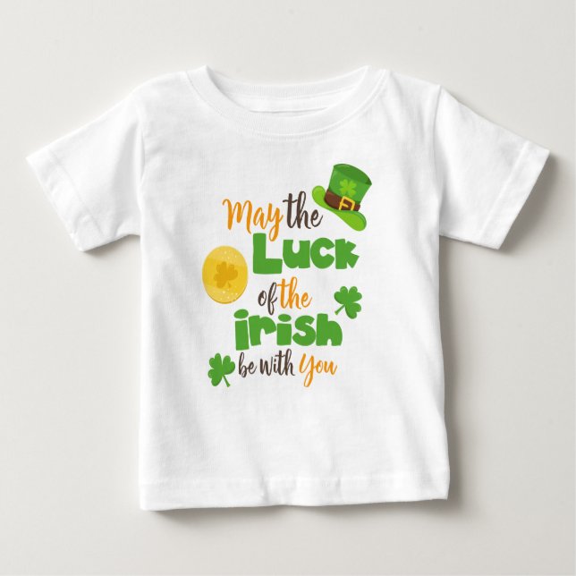 St. Patrick's Day, Glück der Iren, Clovers Baby T-shirt (Vorderseite)