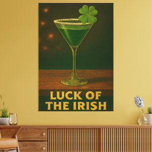 St. Patrick's Day Glück des irischen Kleeblatt-Mar Leinwanddruck