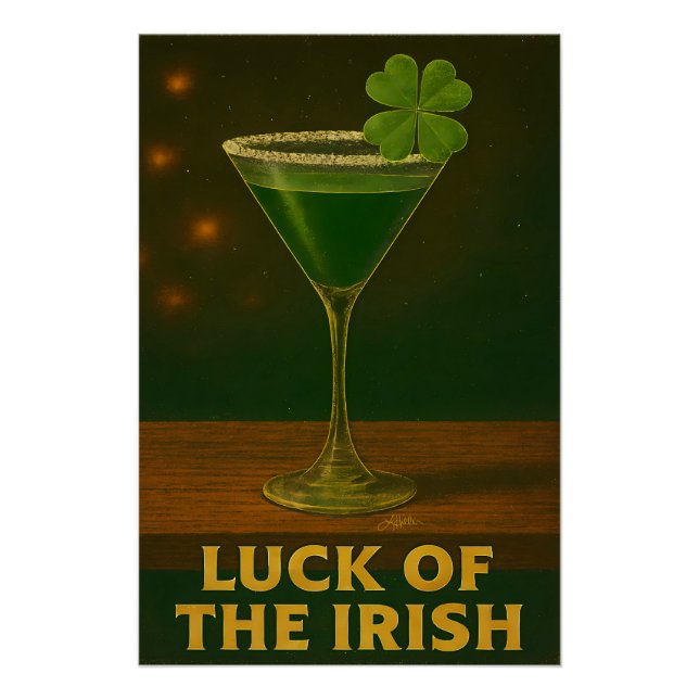 St. Patrick's Day Glück des irischen Kleeblatt-Mar Poster (Vorderseite)
