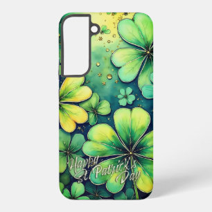 St. Patrick's Day Glück - Wasserfarbe Shamrocks 🍀 Samsung Galaxy Hülle