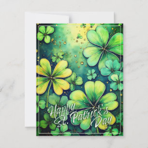 St. Patrick's Day Glück - Wasserfarben Shamrocks �