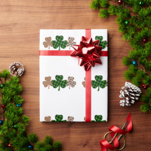 St Patricks Day Glücklicher Irischer Grüner Karier Geschenkpapier
