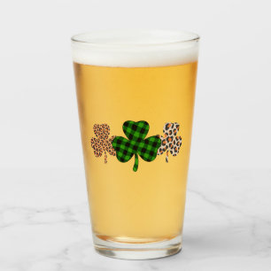 St Patricks Day Glücklicher Irischer Grüner Karier Glas