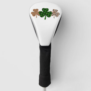 St Patricks Day Glücklicher Irischer Grüner Karier Golf Headcover