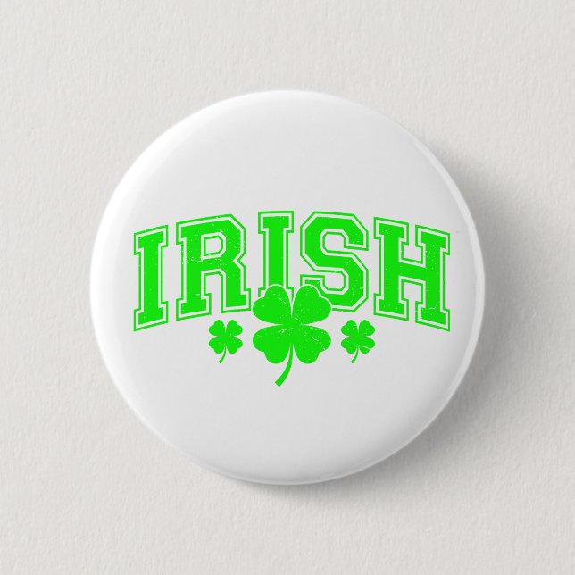 St. Patricks Day Glücklicher irischer Stil Button (Vorderseite)