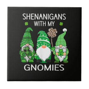 St Patricks Day Glücklicher Shamrock Leopard Fliese