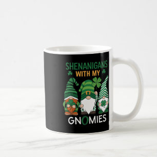 St Patricks Day Glücklicher Shamrock Leopard Gnome Kaffeetasse